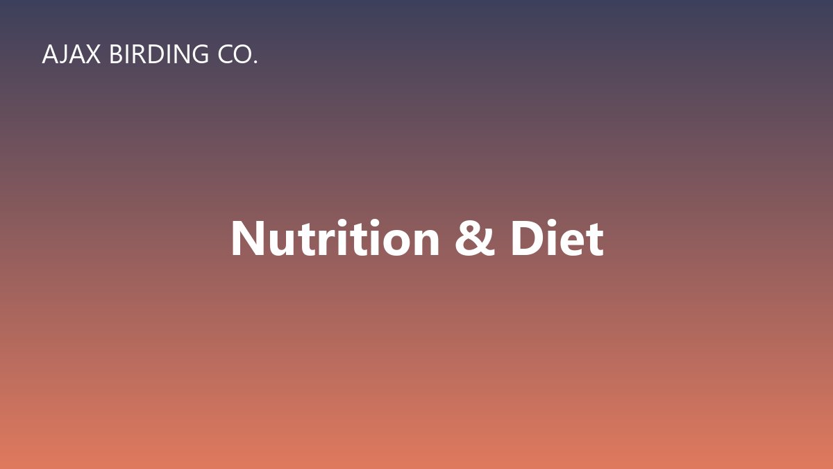 Companion Bird Nutrition: Building a Healthy Diet
